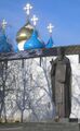 Statue of Sergius outside the Trinity Lavra.