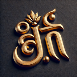 DALL·E - The Sanskrit word 'कर्म' .webp